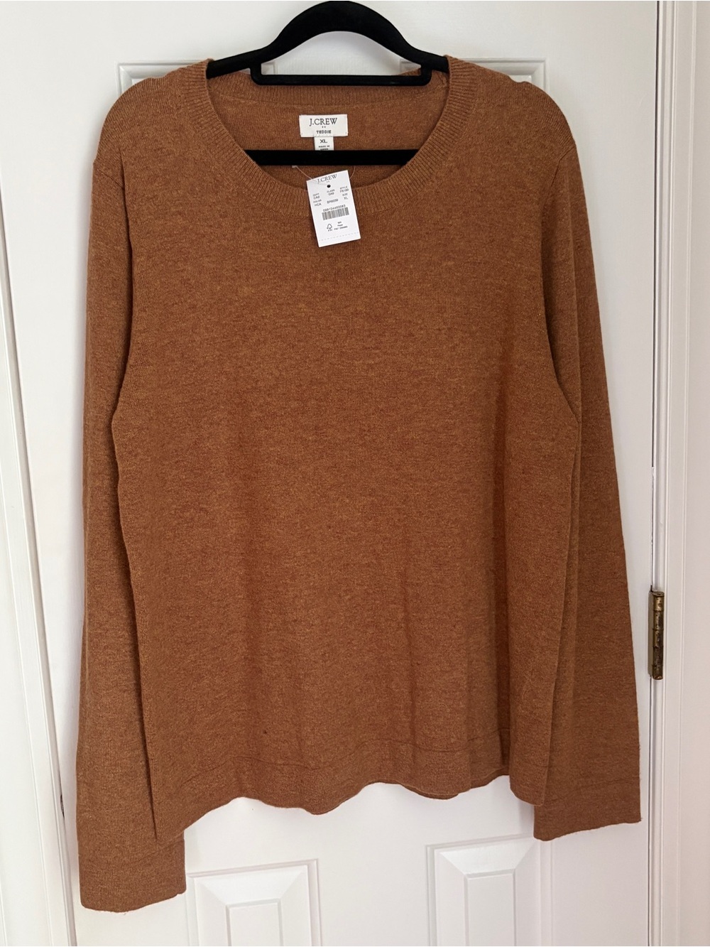 J. Crew Scoop Neck Sweater in Warm Camel